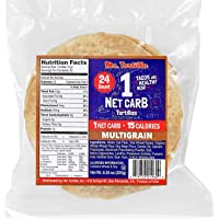 Mr. Tortilla 1 Net Carb Tortillas | Keto, Vegan, Kosher | Multigrain (24 Tortillas)