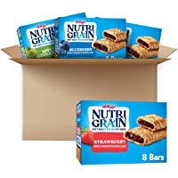 Nutri-Grain Soft Baked Breakfast Bars, Made with Whole Grains, Kids Snacks, Value Pack, Apple Cinnamon, 20.8oz Box (16…