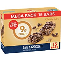 Fiber One Chewy Bars, Oats and Chocolate, 15g Fiber, 21.2 oz, 15 ct