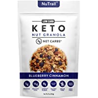 NuTrail™ - Keto Blueberry Nut Granola Healthy Breakfast Cereal - Low Carb Snacks & Food - 3g Net Carbs - Almonds, Pecans…