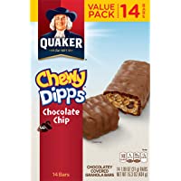 Quaker Chewy Dipps Chocolate Chip Granola Bars, 15.3 Ounce, 1.09 Ounce (Pack of 14)