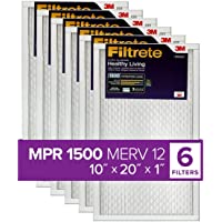 Filtrete 10x20x1, AC Furnace Air Filter, MPR 1500, Healthy Living Ultra Allergen, 6-Pack (exact dimensions 9.81 x 19.81…