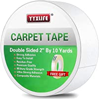 YYXLIFE Double Sided Carpet Tape for Area Rugs Carpet Adhesive Removable Multi-Purpose Rug Tape Cloth for Hardwood…