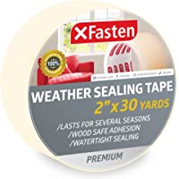 XFasten Transparent Window Weather Sealing Tape, 2-Inch x 30 Yards, Clear Window Draft Isolation Sealing Film Tape, No…