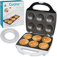 Mini Pie and Quiche Maker- Non-stick Baker Cooks 6 Small Quiches and Pies in Minutes- Dough Cutting Circle for Easy…