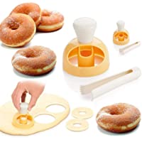 2 Pack Donut Cutters Set 3 inch,Cookie Cutter Round for Baking Donut Mould Maker Plastic with Dipping Plier, Cake Mold…