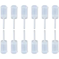EKIND Clear Push-Up Cake Pop Shooter (Push Pops) Plastic Containers with Lids, Base & Sticks, Pack of 12