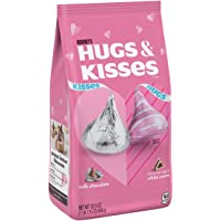 HERSHEY'S HUGS & KISSES Milk Chocolate and White Creme Assortment Candy, Valentine's Day, 23.5 oz Variety Bag