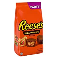 miniatures milk chocolate peanut butter cups candy, valentine's day, 35.6 oz bulk party bag