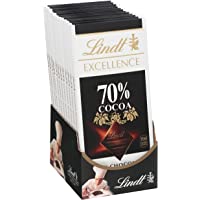 Lindt Excellence Bar, 70% Cocoa Smooth Dark Chocolate, Gluten Free, Great for Holiday Gifting, 3.5 Ounce (Pack of 12)