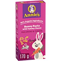 Annie's Bunny Shape Pasta and Yummy Cheese Macaroni and Cheese, 6 oz (Pack of 12)