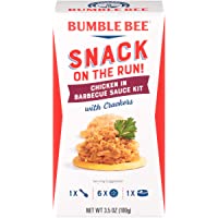BUMBLE BEE Snack on the Run! BBQ Chicken with Crackers Kit, 3.5 Ounce Kit (Pack of 12), High Protein Snack Food, Canned…