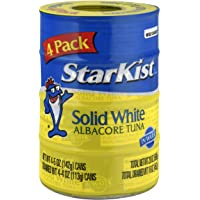 StarKist Solid White Albacore Tuna in Water 5 oz can, Pack of 4