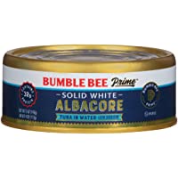 Bumble Bee Prime Fillet Solid White Albacore Tuna Low Sodium in Water, 5 oz Cans (Pack of 12) - Premium Wild Caught Tuna…
