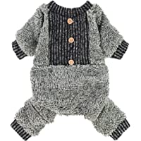 Fitwarm Fuzzy Fleece Thermal Pet Clothes for Dog Pajamas PJS Coat Jumpsuit