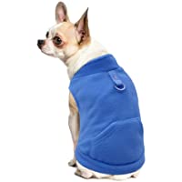 EXPAWLORER Fleece Autumn Winter Cold Weather Dog Vest Harness Clothes with Pocket for Small Dogs