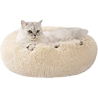 Love's cabin Cat Beds for Indoor Cats - Cat Bed with Machine Washable, Waterproof Bottom - Fluffy Dog and Cat Calming…