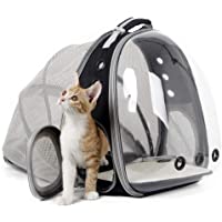 Expandable Cat Backpack, Space Capsule Transparent Pet Carrier for Small Dog, Pet Carrying Hiking Traveling Backpack