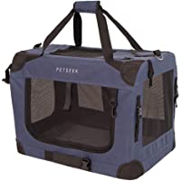 Petseek Extra Large Cat Carrier Soft Sided Folding Small Medium Dog Pet Carrier 24"x16.5"x16" Travel Collapsible…