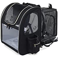 Pecute Pet Carrier Backpack, Cat Backpack Carrier, Expandable with Breathable Mesh for Small Dogs Cats, Dog Backpack Bag…