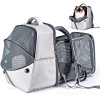 Uiter Pet Carrier Backpack, Expandable Breathable Mesh Cat Backpack Carrier for Small Cats Dogs, Ventilated Design Pet…