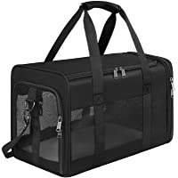 Mancro Cat Carrier, Pet Carrier Airline Approved for Medium Cats 20lbs, Dog Carriers for Small Dogs and Puppies, Soft…