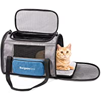 BurgeonNest Cat Carrier Soft-Sided Airline Approved, Dog Carrier Bag, Pet Travel Carrier for Large Cats 20 lbs and Small…