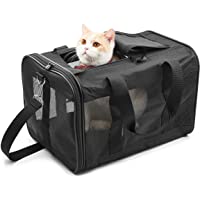 ScratchMe Pet Travel Carrier Soft Sided Portable Bag for Cats, Small Dogs, Kittens or Puppies, Collapsible, Durable…