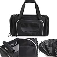 Smiling Paws Pets 4-Way Expandable Airline Approved Soft Sided Pet Carrier, Pet Travel TSA Bag for Cats & Dogs…
