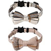 Faleela Breakaway Cat Collar with Bells - 2 Pack Cat Collar with Bells, Cat Collars with Bandana, Accessories for Pet…