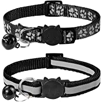 Taglory Reflective Cat Collars Breakaway with Bell, 2 Pack