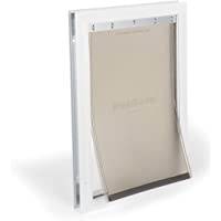 PetSafe Freedom Aluminum Dog Door or Cat Door - Solid Durable Frame, Flexible Tinted Magnetic Vinyl Flap with Slide-In…