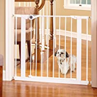 PETMAKER Freestanding Pet Gate Collection - Wooden Folding Fence for Doorways, Halls, Stairs & Home - Step Over Divider…
