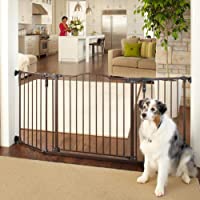 North States MyPet 72" Extra-Wide Windsor Arch Gate: Provides safety in extra-wide spaces. Hardware Mount. Fits 38.3"-72…