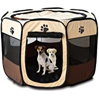 Horing Pop Up Tent Pet Playpen Carrier Dog Cat Puppies Portable Foldable Durable Paw Kennel