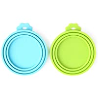 Comtim Pet Food Can Cover Silicone Can Lids for Dog and Cat Food(Universal Size,One fit 3 Standard Size Food Cans)