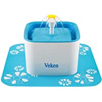 Veken Pet Fountain, 84oz/2.5L Automatic Cat Water Fountain Dog Water Dispenser with 3 Replacement Filters & 1 Silicone…
