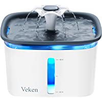 Veken 95oz/2.8L Pet Fountain, Automatic Cat Water Fountain Dog Water Dispenser with Smart Pump for Cats, Dogs, Multiple…