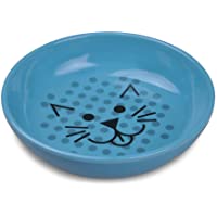 ECOWARE Cat Dish, 8 Ounce, Assorted Colors, Pacific Blue, Single Dish