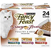 Purina Fancy Feast Gravy Wet Cat Food Variety Pack, Gravy Lovers Poultry & Beef Feast Collection - 3 oz. Cans (Pack of…