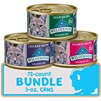 Blue Buffalo Wilderness High Protein Grain Free, Natural Adult Pate Wet Cat Food