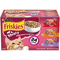 Purina Friskies Gravy Wet Cat Food Variety Pack; Prime Filets Meaty Favorites - (24) 5.5 oz. Cans