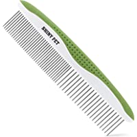 Dog Comb for Removes Tangles and Knots - Undercoat Rake for Dogs & Cats - Grooming Tool with Stainless Steel Teeth and…