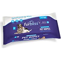 Furbliss Hygienic Pet Wipes for Dogs & Cats, Cleansing Grooming & Deodorizing Hypoallergenic Thick Wipes with All…