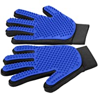 [Upgrade Version] Pet Grooming Glove - Gentle Deshedding Brush Glove - Efficient Pet Hair Remover Mitt - Enhanced Five…