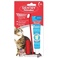 Petrodex Dental Kit for Cats, Malt Flavor Toothpaste, 2.5 Oz
