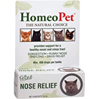 HomeoPet Feline Nose Relief - Natural Pet Medicine. Support for a Healthy Nasal and Sinus Tract. Runny Nose, Watery Eyes…