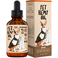 Hemp Oil Dogs Cats - Anti-Anxiety, Arthritis, Seizures, Pain Relief - Hip Joint Health - 100% Organic Calming Drops…