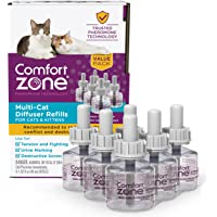 6 Refills | Comfort Zone Multi-Cat Diffuser Refills (Value Pack) for a Peaceful Home | Veterinarian Recommend | Stop Cat…