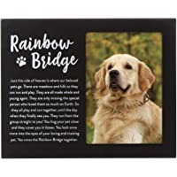 Pearhead Pet Rainbow Bridge Memorial Keepsake Picture Frame, Black
